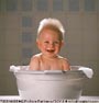 baby in washtub