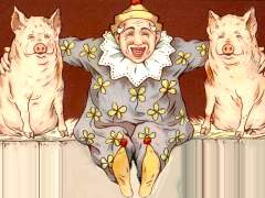Clown With Pigs